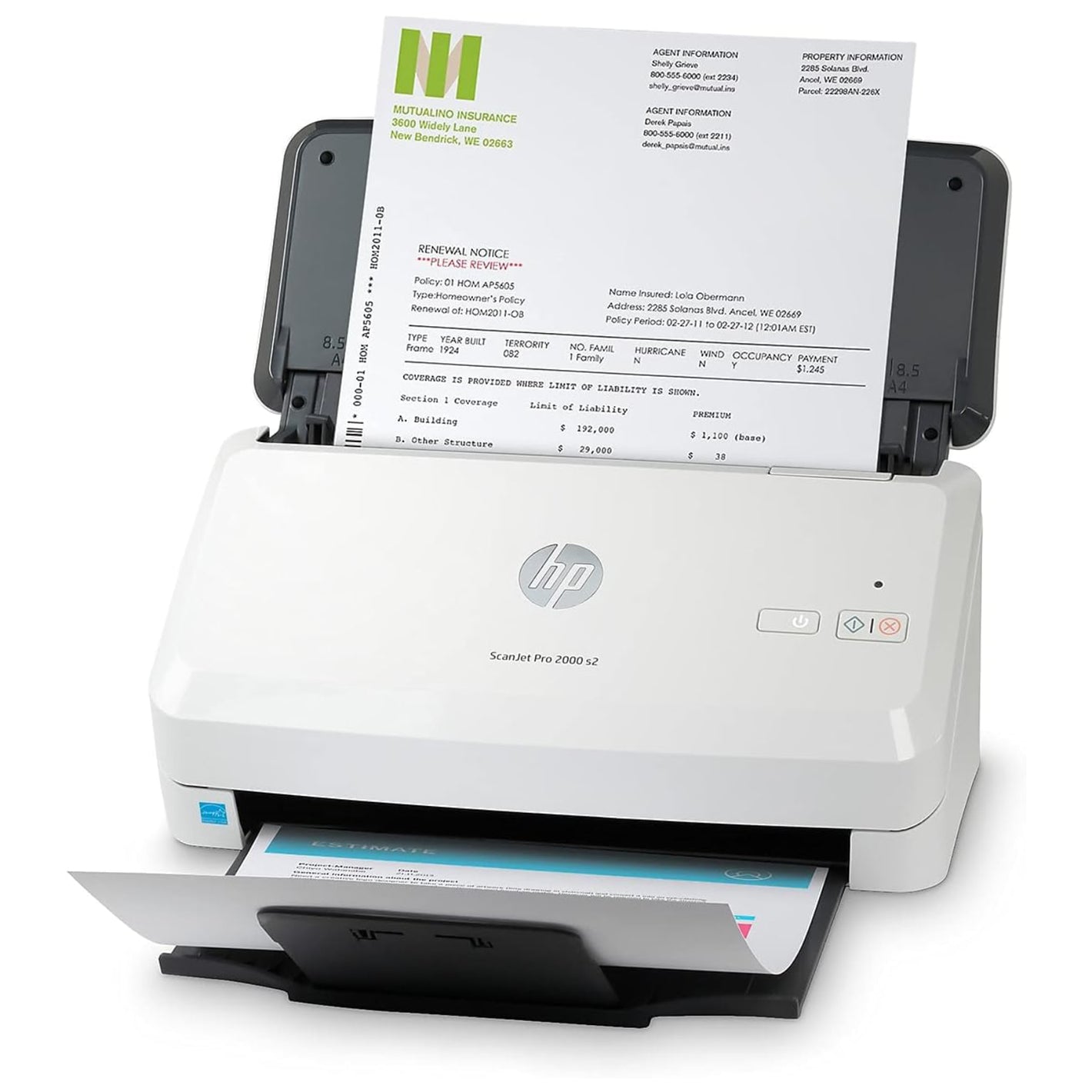 HP ScanJet Pro 2000 s2 Sheet-Feed Duplex Colour Document Scanner 6FW06A A4 USB