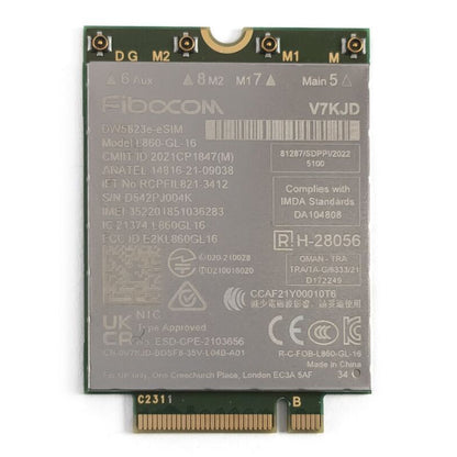 Dell / Fibocom DW5823e WWAN Mobile Broadband 4G LTE Modem Card V7KJD / 555-BJPN