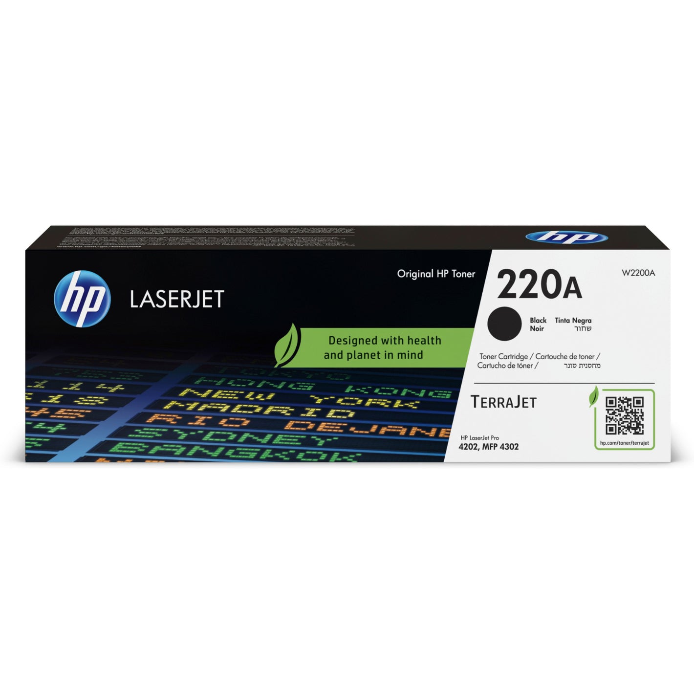 HP 220A Black Laser Toner Cartridge W2200A For LaserJet Pro 4202 & MFP 4302